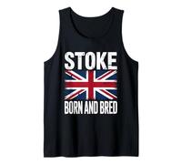 Stoke England Great Britain UK Flag Born and Bred Music Tank Top