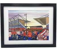 Stoke. Football Stadium. Framed, Professionally Printed City Memorabilia Giclee Art Print.