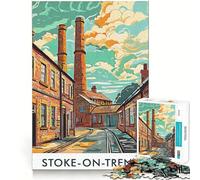 Stoke-on-Trent Cityscape Puzzles for Adults 1000 Pieces Strengthen Memory Stress Relief Smooth Edge Heartfelt Gift 38x52cm