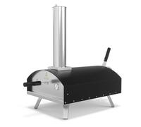 Stoke Outdoor Pizza Oven, Portable Stainless Steel Pizza Grill, Multi-Fuel Wood Fired and Gas Pizza Ovens - Outdoor Cooking Pizza Maker, Pizza Oven For Authentic Stone Baked Pizzas - Black 13"inches
