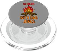 Stoked With Dad Jokes Funny Campfire Camping Father's Day PopSockets PopGrip for MagSafe