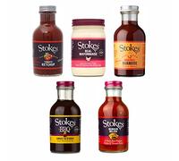Stokes BBQ Essentials Sauce Collection | 5 Jar Gourmet Condiment Set | Tomato Ketchup, Real Mayonnaise, Original BBQ, Sweet & Sticky & Burger Relish | 225-345g