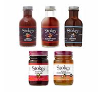 Stokes | Breakfast Collection | 5 Jars | Features five jar condiment set with ketchup, brown sauce, jam and marmalade for cooked breakfasts.