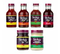 Stokes Chilli Sauce Collection | 6 Jar Gourmet Condiment Set | Jam, Sweet Chilli Sauce, Chipotle Ketchup, Chilli Ketchup, Hot & Spicy BBQ Sauce & Habanero Mayo | 205-320g