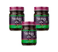 Stokes Fig Relish 3 x 250g | Sweet & Tangy Fig Chutney for Cheese | Made with 60% marinated figs, cider vinegar and molasses for a rich fruity flavour that pairs beautifully with cheese.