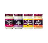 Stokes Mayo Taster Bundle | 5 Gourmet Mayonnaises | Real, Garlic, Lemon & Dill, Mustard & Honey, Habanero Chilli | Premium Condiment Selection | Made with Free Range Eggs