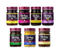 Stokes Pickle & Relish Taster Bundle | 7 Gourmet Relishes, Pickles & Chutneys | Chilli Jam, Red Onion Marmalade, Sticky Pickle, Beetroot Relish, Fig Relish, Piccalilli & Beer Chutney