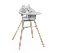 Stokke Clikk High Chair, Cloud Grey - All-in-One High Chair with Tray + Harness - Light, Durable & Travel Friendly - Ergonomic with Adjustable Features - Best for 6-36 Months or Up to 15 kg/33 lbs