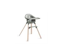 Stokke Clikk, Glacier Green - Bamboo High Chair with Tray + Harness - Lightweight & Travel Friendly - Tool-Free Assembly - Best for 6-36 Months or Up to 15 kg