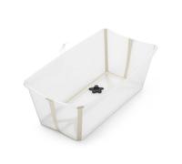 Stokke Flexi Bath, Sandy Beige - 64 x 24 x 34 cm - Foldable Baby Bath for Newborns & Babies - Lightweight, Durable & Easy to Store - Convenient to Use at Home or When Traveling