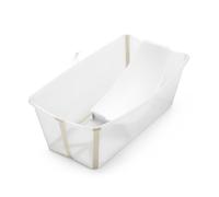Stokke Flexi Bath (Sandy Beige) with Newborn Support - Durable & Easy to Store - Convenient to Use at Home or When Travelling - Best for Newborns & Babies Up to 48 Months