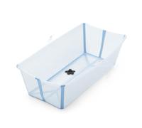 Stokke Flexi Bath X-Large, Ocean Blue - Spacious Foldable Baby Bath - Lightweight & Easy to Store - Convenient to Use at Home or When Travelling - Best for Ages 0-6 Years