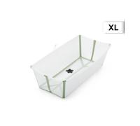 Stokke Flexi Bath XL - Foldable Baby Bath for Newborns up to 21kg - Compact, Portable & Easy to Store - Safe for Home & Travel, Transparent Green