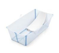 Stokke Flexi Bath XL (Ocean Blue) with Newborn Support - Durable & Easy to Store - Convenient to Use at Home or When Travelling - Best for Ages 0-6 Years