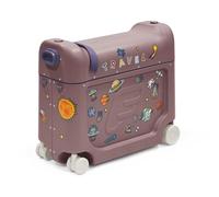 Stokke JetKids BedBox - Sleep-On, Carry-On Kids Suitcase with Mattress - Ride-On Luggage, Footrest & Travel Bed, 20L Storage, Hazy Lilac