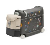 Stokke JetKids Travel Bundle, Midnight Grey - Includes BedBox Ride-On Suitcase & Backpack - Best for Kids 2-7 Years Old (Up to 35 kg)
