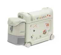 Stokke JetKids Travel Bundle, Sea Green - Includes BedBox Ride-On Suitcase & Backpack - Best for Kids 2-7 Years Old (Up to 35 kg)