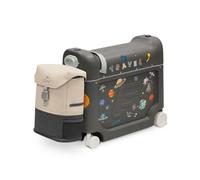 Stokke JetKids Travel Bundle, Midnight Grey - Includes BedBox Ride-On Suitcase & Backpack - Best for Kids 2-7 Years Old (Up to 35 kg)
