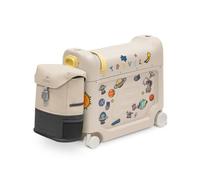 Stokke JetKids Travel Bundle, Moonglow White - Includes BedBox Ride-On Suitcase & Backpack - Best for Kids 2-7 Years Old (Up to 35 kg)