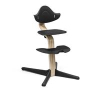 Stokke Nomi Chair, Black/Natural - Inspires Active Sitting - Tool-Free, Seamless Adjustability - Includes Stable Footrest & Anti-Tilt Wheels - Holds Up to 150 kg