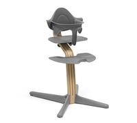 Stokke Nomi Chair (Oak Grey) with Baby Set (Grey) - Inspires Active Sitting & Provides Support While Baby Learns to Sit - Holds Up to 150 kg