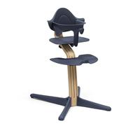 Stokke Nomi Chair (Oak Navy) with Baby Set (Navy) - Inspires Active Sitting & Provides Support While Baby Learns to Sit - Holds Up to 150 kg