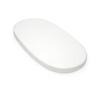 Stokke Sleepi Fitted Sheet V3, White - Soft Sheets for Sweet Dreams - Made for Oval Sleepi Bed - 100% Fine Cotton Percale - Washable