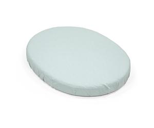 Stokke Sleepi V3 Sage Polka Dot Fitted Sheet Soft Bed Sheet for Sweet Dreams Designed for Stokke Sleepi Bed 100% Fine Cotton Percale Washable