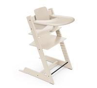 Stokke Tripp Trapp High Chair (Vanilla White) with Stokke Tray (Vanilla White) - Includes Tripp Trapp Chair & Baby Set 2 for Children 6-36 Months - Adjustable, Ergonomic & Easy to Clean