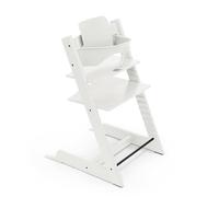 Stokke Tripp Trapp High Chair, White - Includes Chair + Baby Set2 for Children 6-36 Months - Adjustable, Ergonomic & Easy to Clean