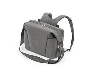 Stokke Xplory X Changing Bag, Modern Grey - Doubles as Shoulder Bag or Backpack - Includes Foldable Changing Mat - UPF 50+, Water Repellent, Easy to Clean