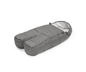 Stokke Xplory X Foot Muff, Modern Grey - Keeps Baby Warm on Cool Weather Strolls - Sonalan Lining & Fleece + Water-Repellent Exterior - Adjustable Front Opening