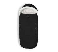 Stokke YOYO Footmuff, Black - Sherpa Lining, Fleece Hood with Drawstring, Double Padding - Machine Washable at 30°C - Includes Small Bag