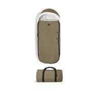 Stokke YOYO Footmuff, Toffee - Sherpa Lining, Fleece Hood with Drawstring, Double Padding - Machine Washable at 30°C - Includes Small Bag