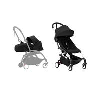 Stokke YOYO³ Newborn Pack to Toddler Bundle - Black Color Pack & White Frame