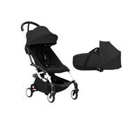 Stokke YOYO³ Newborn Shell to Toddler Bundle - Black Color Pack & White Frame
