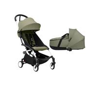 Stokke YOYO³ Newborn Shell to Toddler Bundle - Olive Color Pack & White Frame