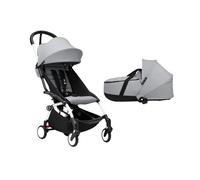 Stokke YOYO³ Newborn Shell to Toddler Bundle - Stone Color Pack & White Frame