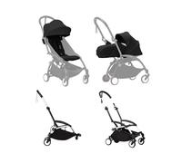 Stokke YOYO³ Stroller for Siblings - Black Color Pack & White Frame
