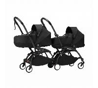 Stokke YOYO³ Stroller for Twins 0+ months - Black Color Pack & Black Frame