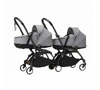 Stokke YOYO³ Stroller for Twins 0+ months - Stone Color Pack & Black Frame