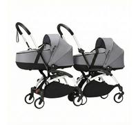 Stokke YOYO³ Stroller for Twins 0+ months - Stone Color Pack & White Frame