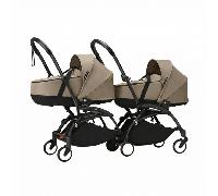 Stokke YOYO³ Stroller for Twins 0+ months - Taupe Color Pack & Black Frame