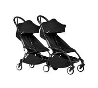 Stokke YOYO³ Stroller for Twins 6+ months - Black Color Pack & Black Frame