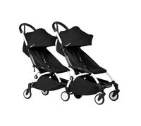 Stokke YOYO³ Stroller for Twins 6+ months - Black Color Pack & White Frame