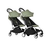 Stokke YOYO³ Stroller for Twins 6+ months - Olive Color Pack & White Frame