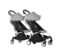 Stokke YOYO³ Stroller for Twins 6+ months - Stone Color Pack & White Frame