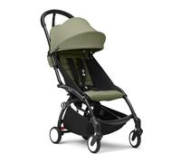 Stokke YOYO3 Compact & Light Stroller from 6 Months, Olive | Includes Black Frame/Olive Seat Cushion, Canopy ,Folds in & Out in a Flash, Carry-On Compatible,Ergonomic & adjustable.