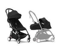 Stokke YOYO3 Pushchair with Newborn Package - Includes Black Frame, YOYO 6+ Colour Pack (Black) and 0+ Newborn Pack (Black)