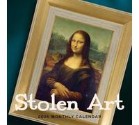 Stolen Art Calendar 2026 | 12” x 24” True Crime Wall Calendar 12 Month: Vermeer, Rembrandt, Da Vinci | Marble City Press | Museum, Fine Art Trivia